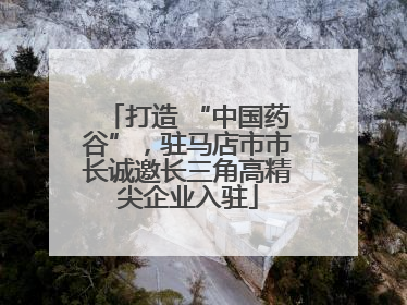 打造 “中国药谷”，驻马店市市长诚邀长三角高精尖企业入驻