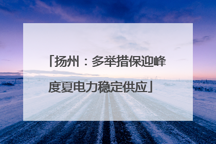 扬州：多举措保迎峰度夏电力稳定供应