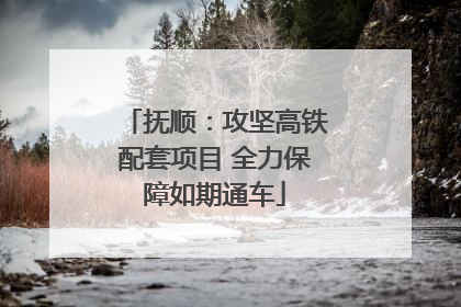 抚顺：攻坚高铁配套项目 全力保障如期通车