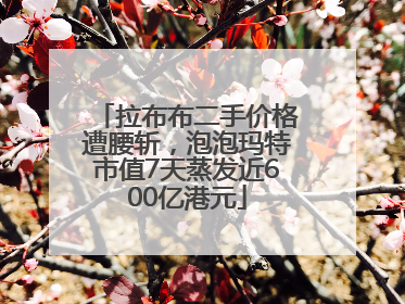 拉布布二手价格遭腰斩，泡泡玛特市值7天蒸发近600亿港元