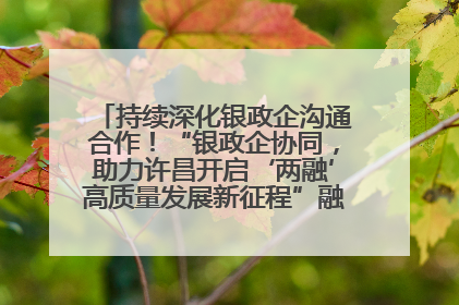 持续深化银政企沟通合作！“银政企协同，助力许昌开启‘两融’高质量发展新征程”融资对接会举行