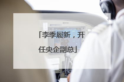 李季履新，升任央企副总
