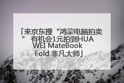 来京东搜“鸿蒙电脑拍卖” 有机会1元拍到HUAWEI MateBook Fold 非凡大师