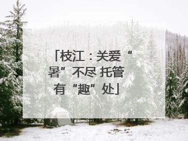 枝江：关爱“暑”不尽 托管有“趣”处