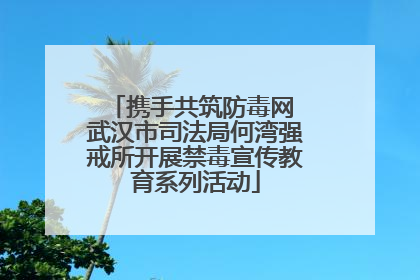 携手共筑防毒网 武汉市司法局何湾强戒所开展禁毒宣传教育系列活动