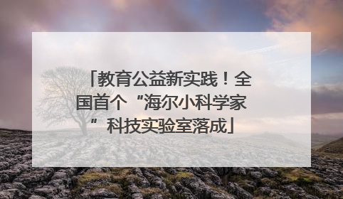 教育公益新实践！全国首个“海尔小科学家”科技实验室落成