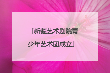 新疆艺术剧院青少年艺术团成立