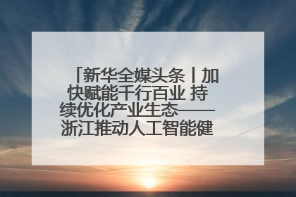 新华全媒头条丨加快赋能千行百业 持续优化产业生态——浙江推动人工智能健康有序发展观察