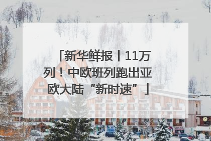 新华鲜报丨11万列！中欧班列跑出亚欧大陆“新时速”