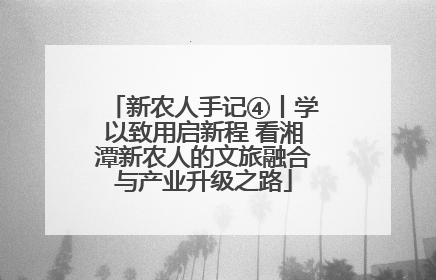 新农人手记④丨学以致用启新程 看湘潭新农人的文旅融合与产业升级之路