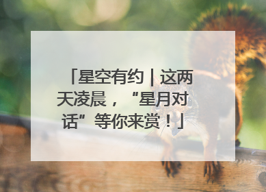 星空有约｜这两天凌晨，“星月对话”等你来赏！
