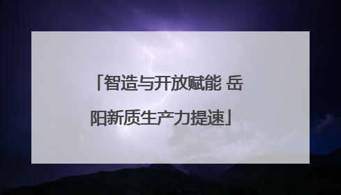 智造与开放赋能 岳阳新质生产力提速