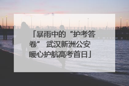 暴雨中的“护考答卷” 武汉新洲公安暖心护航高考首日