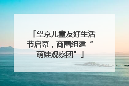 望京儿童友好生活节启幕，商圈组建“萌娃观察团”