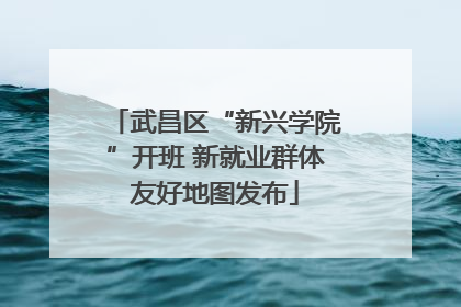 武昌区“新兴学院”开班 新就业群体友好地图发布