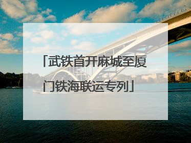 武铁首开麻城至厦门铁海联运专列