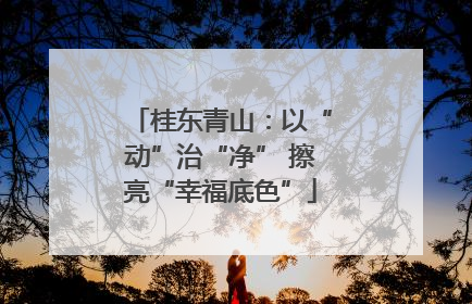 桂东青山：以“动”治“净” 擦亮“幸福底色”