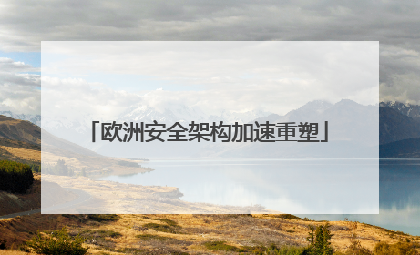 欧洲安全架构加速重塑