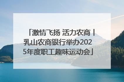 激情飞扬 活力农商丨乳山农商银行举办2025年度职工趣味运动会