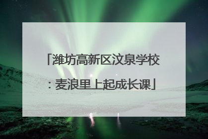 潍坊高新区汶泉学校：麦浪里上起成长课