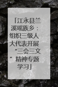 江永县兰溪瑶族乡：组织三级人大代表开展“三会三文”精神专题学习