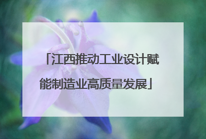 江西推动工业设计赋能制造业高质量发展