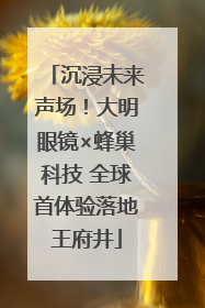 沉浸未来声场！大明眼镜×蜂巢科技 全球首体验落地王府井