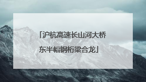 沪杭高速长山河大桥东半幅钢桁梁合龙
