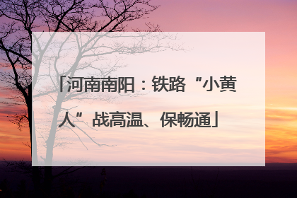 河南南阳：铁路“小黄人”战高温、保畅通