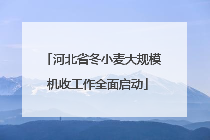 河北省冬小麦大规模机收工作全面启动