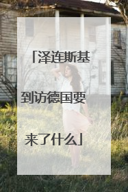 泽连斯基到访德国要来了什么
