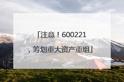 注意！600221，筹划重大资产重组