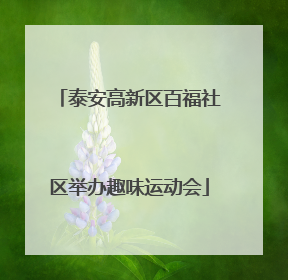 泰安高新区百福社区举办趣味运动会