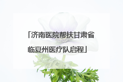 济南医院帮扶甘肃省临夏州医疗队启程