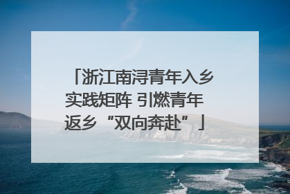 浙江南浔青年入乡实践矩阵 引燃青年返乡“双向奔赴”