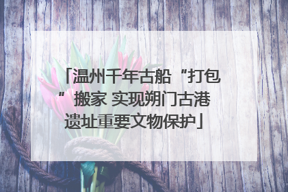 温州千年古船“打包”搬家 实现朔门古港遗址重要文物保护