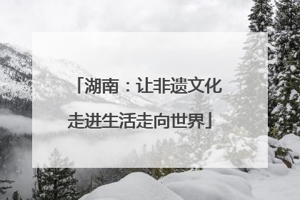湖南：让非遗文化走进生活走向世界
