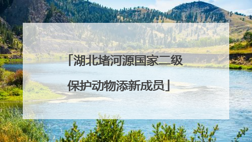 湖北堵河源国家二级保护动物添新成员