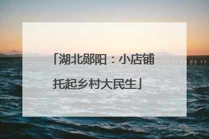 湖北郧阳：小店铺托起乡村大民生