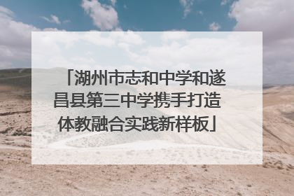 湖州市志和中学和遂昌县第三中学携手打造体教融合实践新样板