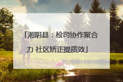 湘阴县：检司协作聚合力 社区矫正提质效