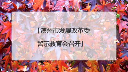 滨州市发展改革委警示教育会召开