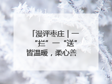 漫评枣庄｜一“拦”一“送”皆温暖，柔心善意映枣城