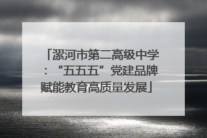 漯河市第二高级中学：“五五五”党建品牌赋能教育高质量发展