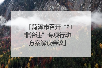 菏泽市召开“打非治违”专项行动方案解读会议