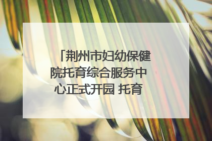 荆州市妇幼保健院托育综合服务中心正式开园 托育宣传月同步启动