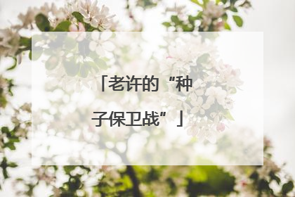 老许的“种子保卫战”