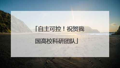 自主可控！祝贺我国高校科研团队