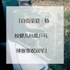 自贡荣县：特校健儿包揽乒乓球赛事双冠军