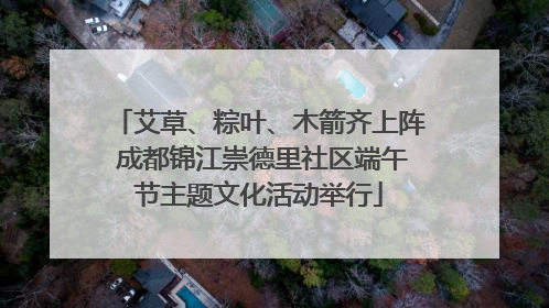 艾草、粽叶、木箭齐上阵 成都锦江崇德里社区端午节主题文化活动举行